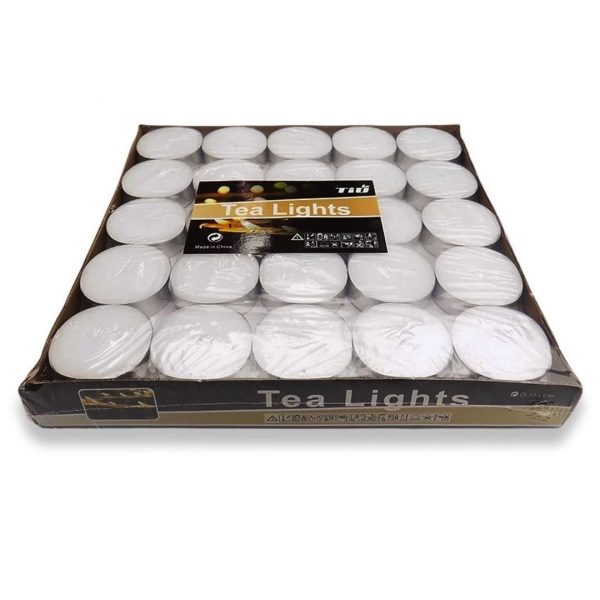 Set 50 velas tealight blanco