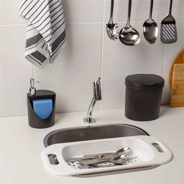 Escurridor para pileta 47x21x6cm gris oscuro coza - imagen 3