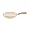 Sarten antiadherente apto induccion beige. 20x4cm