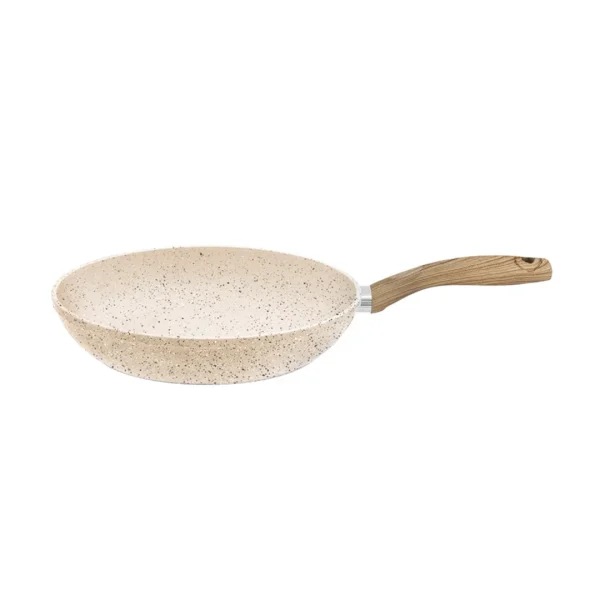 Sarten antiadherente apto induccion beige. 20x4cm