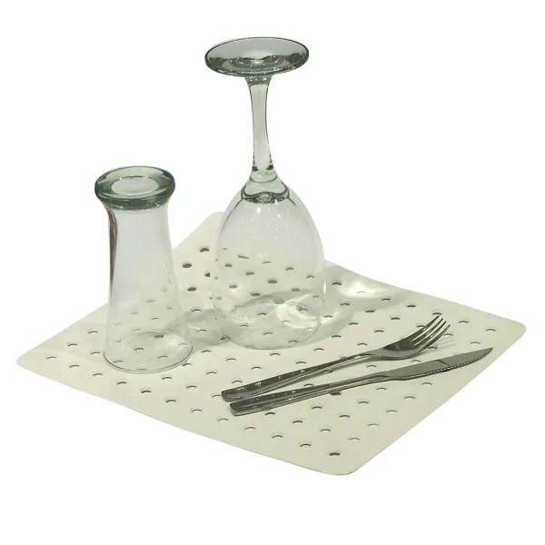 Escurre mat mesada/pileta blanco tarja coza. 33x28cm