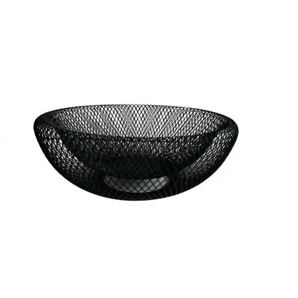 Frutero rejilla doble pared d20x8.5cm negro