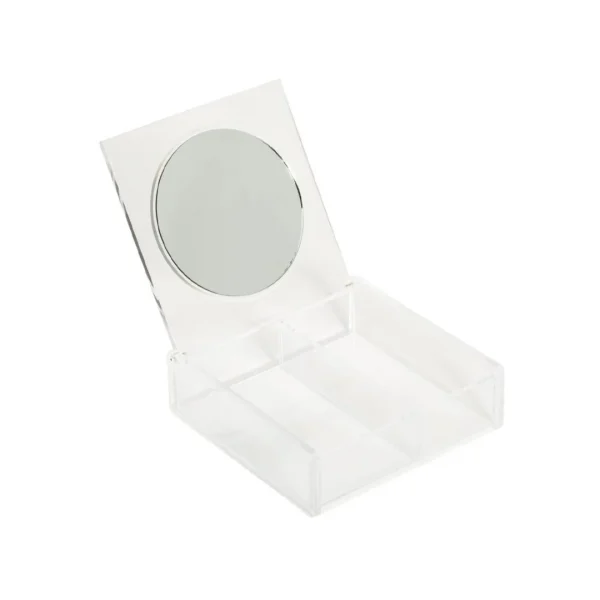 Organizador cosmeticos cuadrado c/ espejo 15x15x5cm - imagen 2