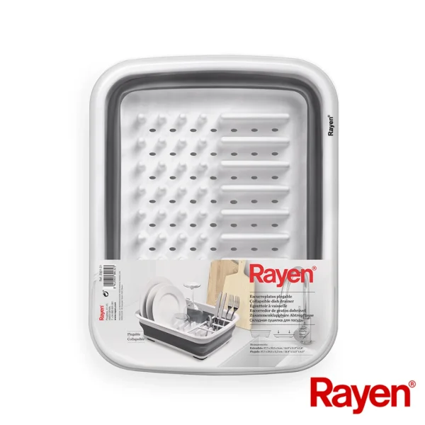 Escurridor plegable plastic 38x29x12cm blanco/gris rayen - imagen 2