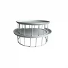 Set x2 plato soporte metalico 30x9/25x9cm blanco