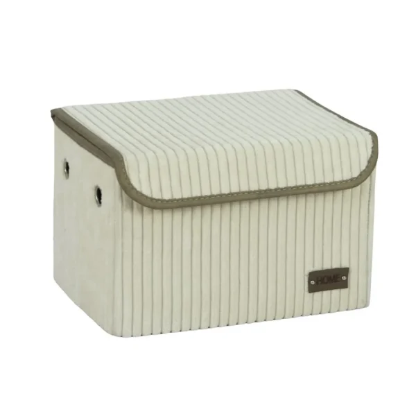 Caja organizador rec c/tapa 30x20xh20cm pana crudo