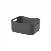 Cesto plastico 2,9l 18,5x15x8cm fit gris oscuro