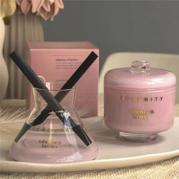 VELA AROMATIVA 230G TUBEROSE & BERRIES ROSA - imagen 3