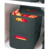 Cesto c/tapa plastico fit 18.5x15x8cm gris oscuro - imagen 2