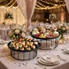 Set x2 plato soporte metalico 30x9/25x9cm negro - imagen 2
