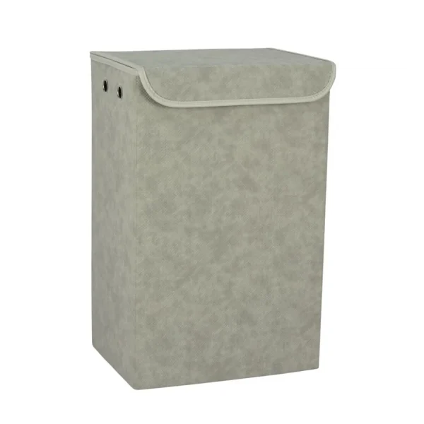 Cesto p/ropa plegable c/tapa 38x28xh60cm pu gris