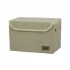 Caja organizador rec c/tapa 30x20xh20cm tela beige