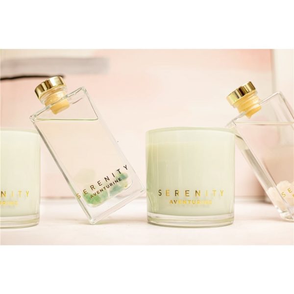 Vela aromatica c/piedras serenity aventurine - imagen 2