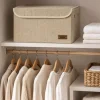 Caja organizador rec c/tapa 40x30xh22cm tela beige - imagen 2