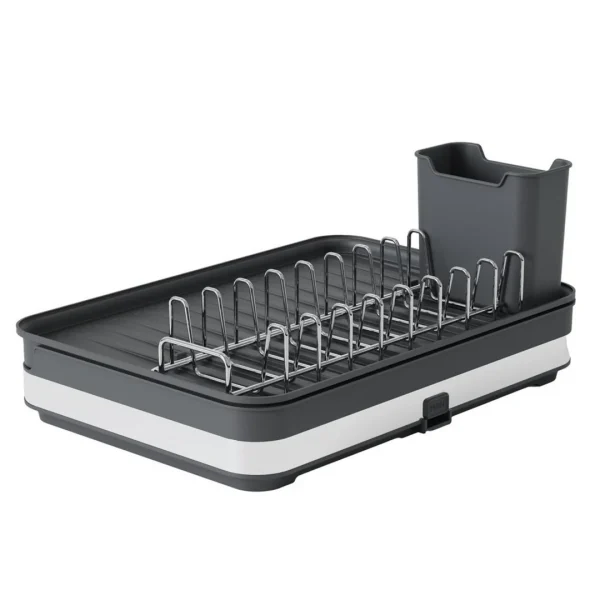 Escurridor extensible crom. c/bandeja y porta cub.