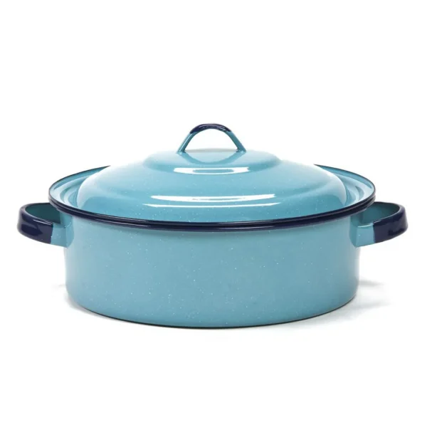 Olla c/tapa d30cm/7.6l ac vitrificado turq cinsa