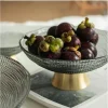 Frutero con pie d33.5x16cm negro/dorado - imagen 3