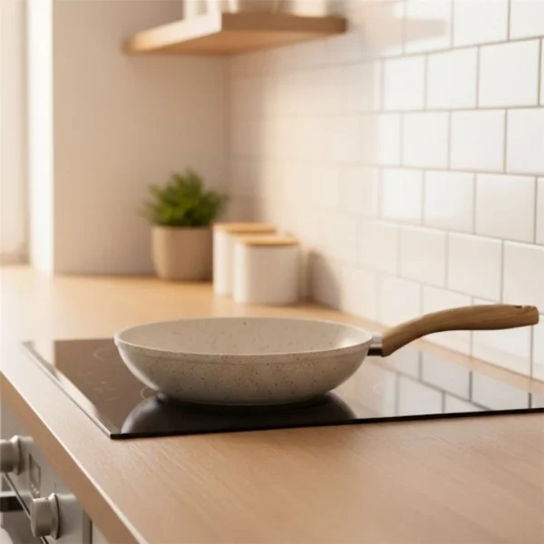 Wok antiadherente 28x7cm apto induccion beige - imagen 2