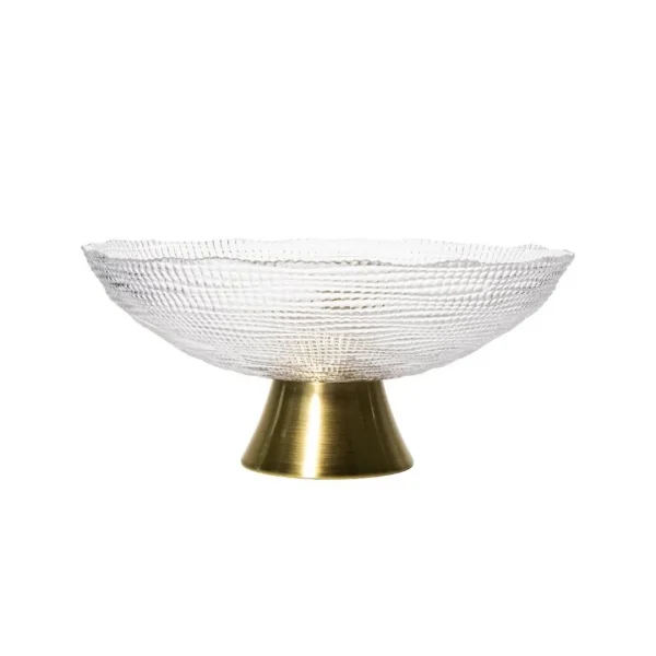 Frutero con pie d33x15cm blanco/dorado Frutero con pie d33x15cm blanco/dorado
