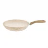 Sarten antiadherente 24x5cm apto induccion beige