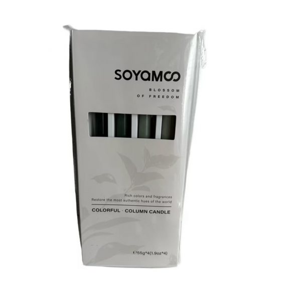 Set 4 velas 25cm soyamoo madera de ebano y agar