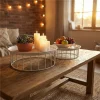 Set x2 plato soporte metalico 30x9/25x9cm blanco - imagen 2