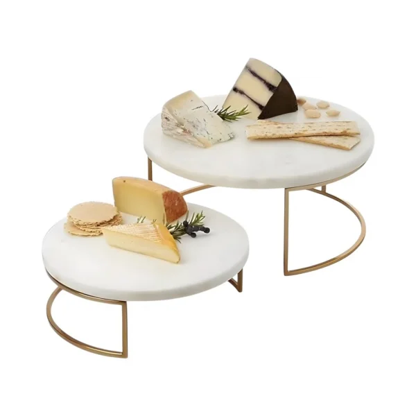 Set 2 soportes marmol 25x10cm 20x7cm dorado/blanco Set 2 soportes marmol 25x10cm 20x7cm dorado/blanco