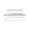 Set x2 soporte metalico 30x15x9/23x10x9cm blanco