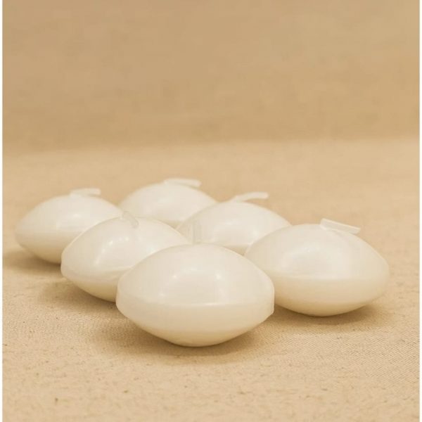 Set 12 velas flotantes blanco