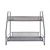 Organizador mesa acero negro 36x17x33cm