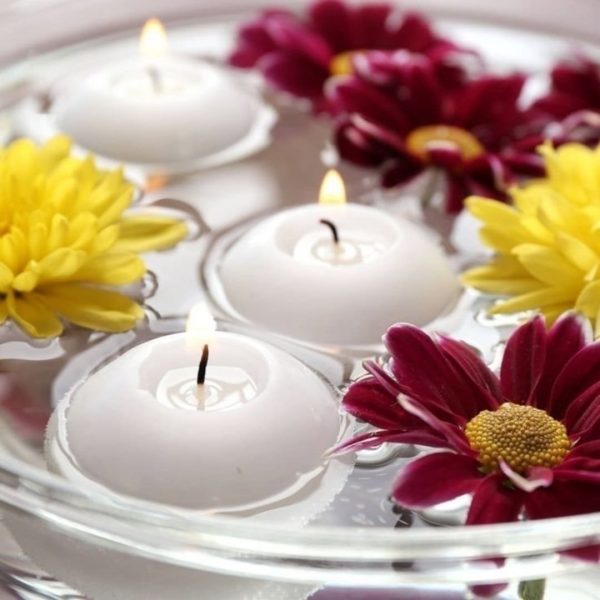 Set 12 velas flotantes blanco - imagen 3