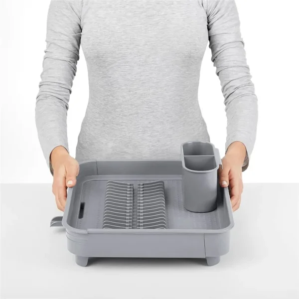 Escurridor extensible plastico 32x36x10cm gris - imagen 2