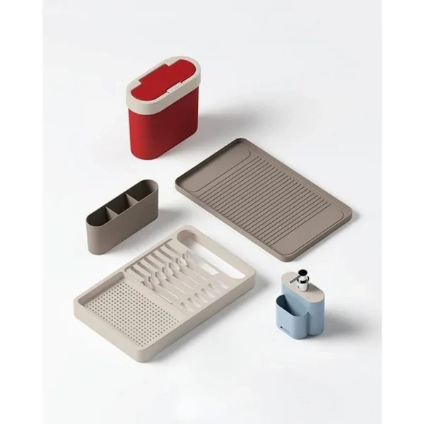 Escurridor plastico flat warm gray 42x26x10cm - imagen 4
