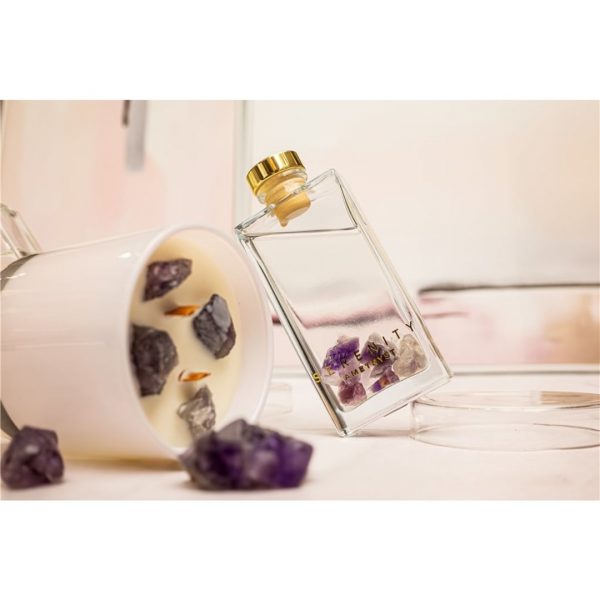 Vela aromatica c/piedras serenity amethyst - imagen 2