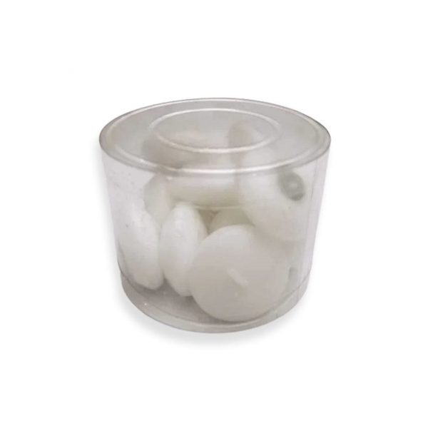 Set 12 velas tealight blanco