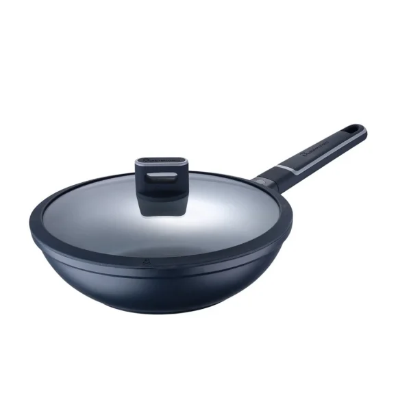 Wok 28x8cm aluminio fundido c/tapa indigo mp - imagen 3