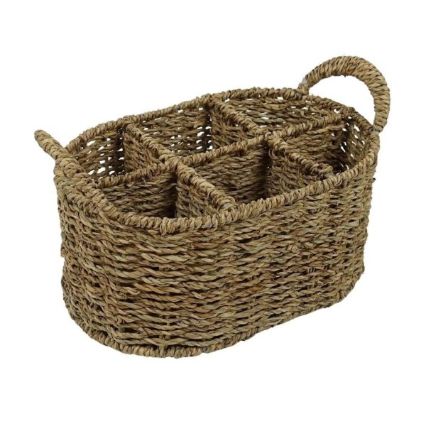 Organizador 6 div. 18x28xh13cms fibra natural