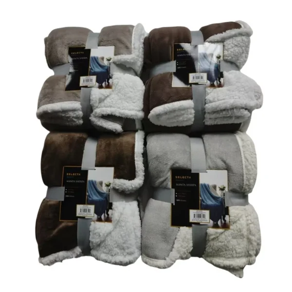 MANTA REVERSIBLE FLANNEL/SHERPA 150X200CM SURTIDO - imagen 2