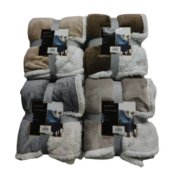 MANTA REVERSIBLE FLANNEL/SHERPA 127X152CM SURTIDO MANTA REVERSIBLE FLANNEL/SHERPA 127X152CM SURTIDO