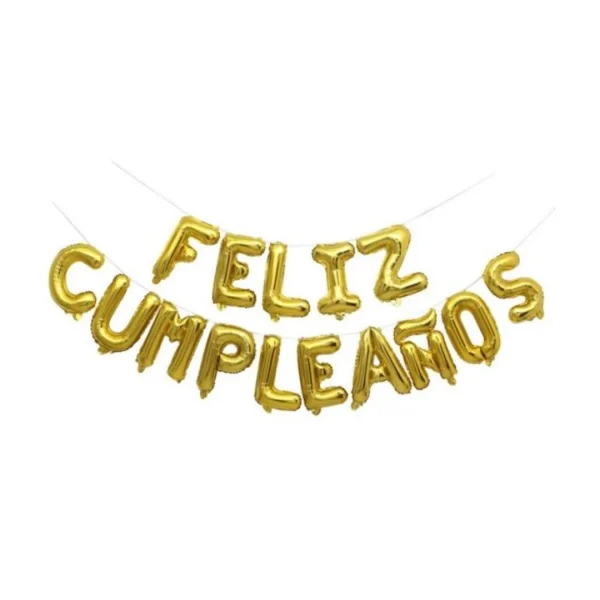 Globos Metalicos x15 Feliz Cumple 16"
