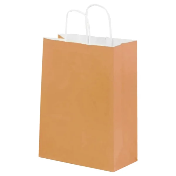 Bolsa de Papel Grande Beige con Asa x12