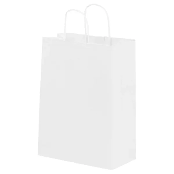 Bolsa de Papel Grande Blanca con Asa x12