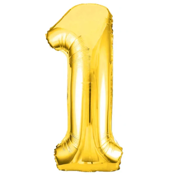Globos Numero Metalicos Oro 40" | 1