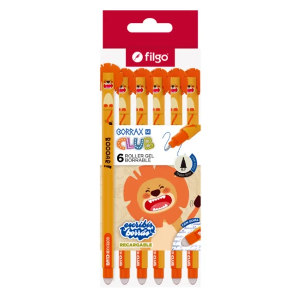 Boligrafo Borrable Leon x6 Filgo Boligrafo Borrable Leon x6 Filgo