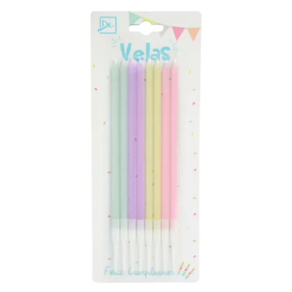 Velas Pastel x 8