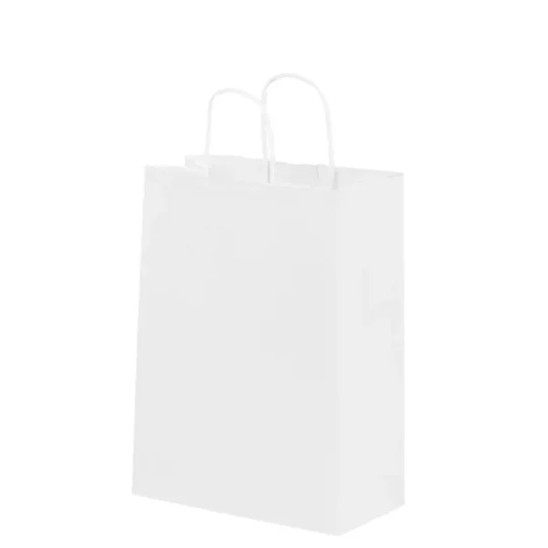 Bolsa de Papel Mediana Blanca con Asa x12