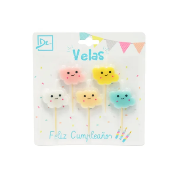 Velas Nubes x 5