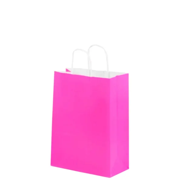Bolsa de Papel Chica Fucsia con Asa x12 Bolsa de Papel Chica Fucsia con Asa x12