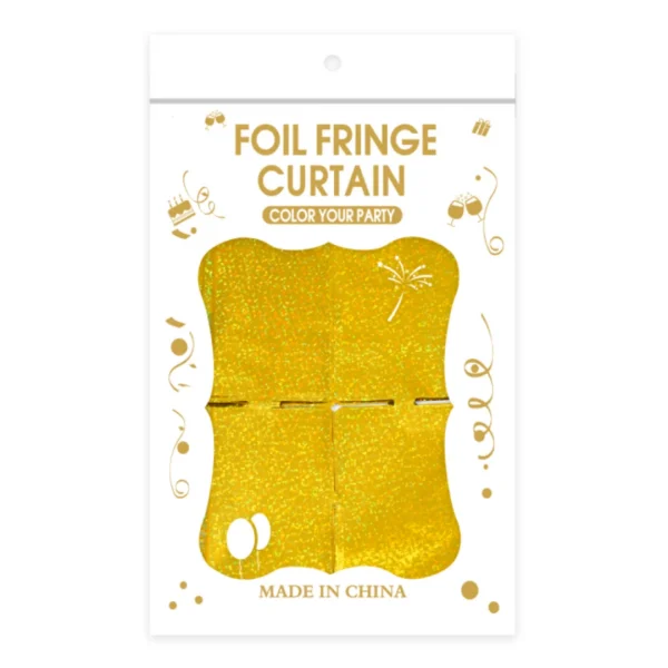 Cortina Oro Espejos Holografica