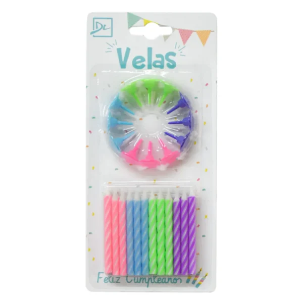 Velas Torneadas Surtidas x 24